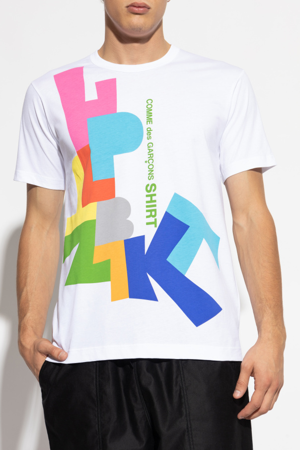 トップス COMME des GARCONS print t-shirt white White Comme Des Garçons PLAY T-Shirt | ICETIME LUXE